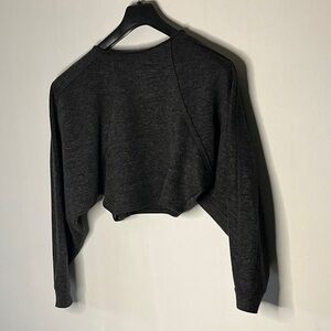 Primark crop top with long sleeve, gray size 2XS
